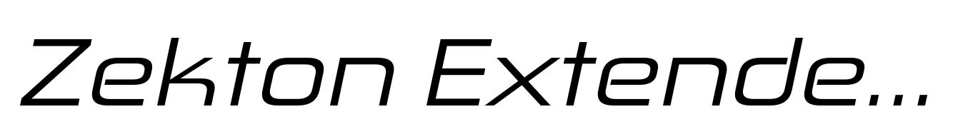 Zekton Extended Italic